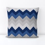 Navy Blue Gray Grey Chevron Ombre