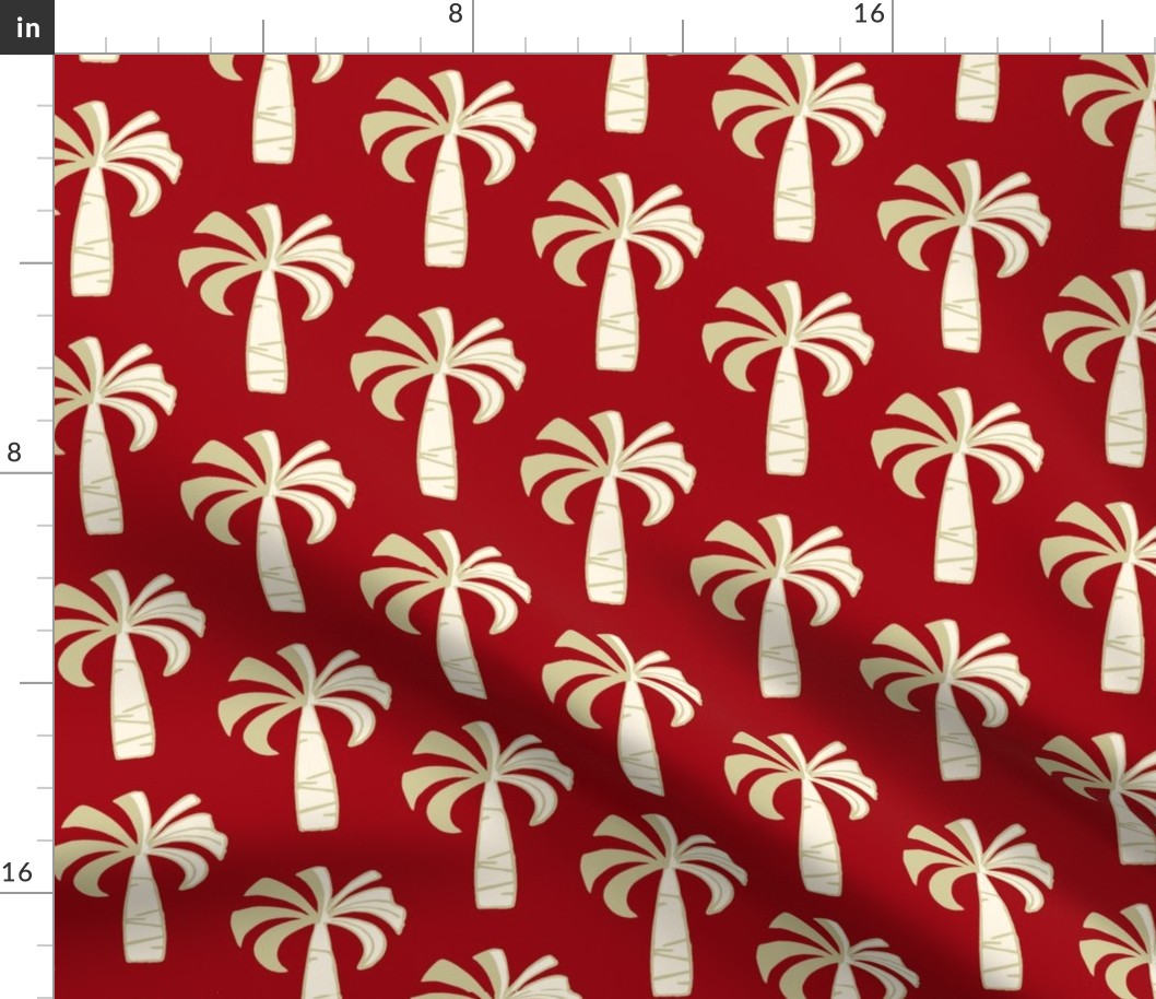 Hawaiian Vintage Palm Tree - Red