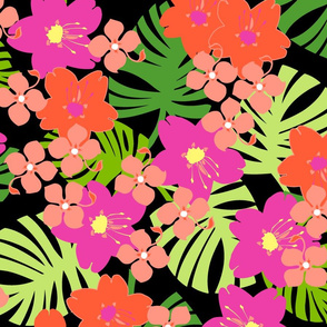 Hawaiian Tropical Garden Floral - Living Coral