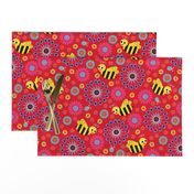 Bee My World Floral red