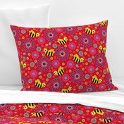 Bee My World Floral red