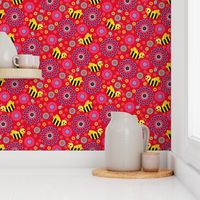 Bee My World Floral red