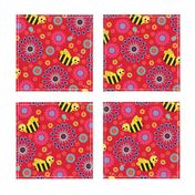 Bee My World Floral red