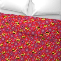 Bee My World Floral red