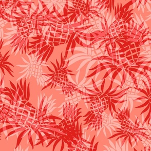 Hawaiian Pineapple Camo- Living Coral