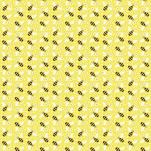 Small Bees on Yellow