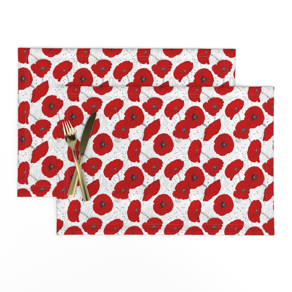 Red Poppy Seamless Pattern