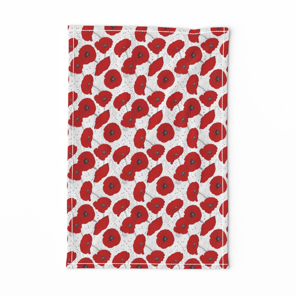 Red Poppy Seamless Pattern