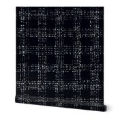 Mud cloth plaid Check Black and White