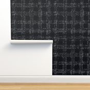 Mud cloth plaid Check Black and White