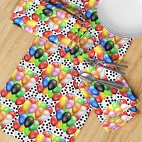 Party Fun - balloons & Spots, white 