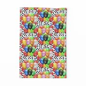 Party Fun - balloons & Spots, white 