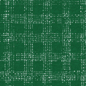 Mud Cloth Plaid Textured Check Green and White