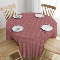 Mud cloth plaid Textured Check Pink and White