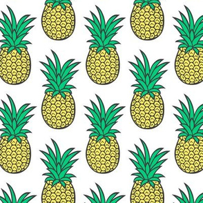 Pineapple on White 3 inch