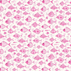 Little fish in the sea - pink