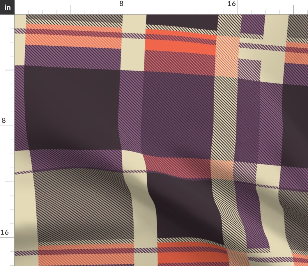 Colorful tartan | 04 – purple orange 