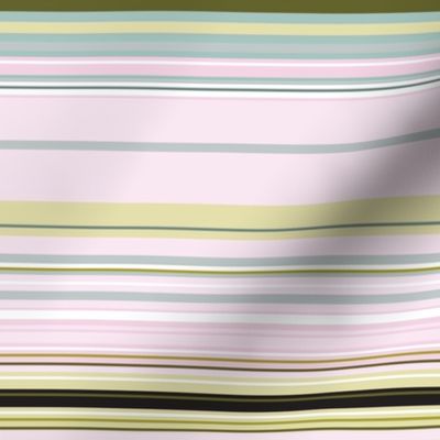 Colorful stripes |  10 – baby pink blue and olive