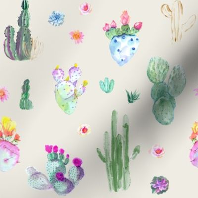 Summer Cactus // Satin Linen