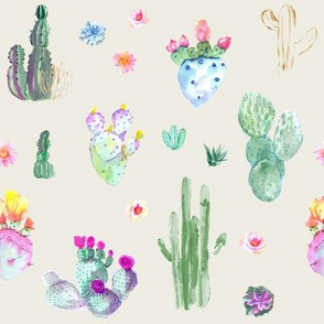 Summer Cactus // Satin Linen