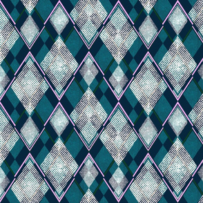 Textured geometric pattern with diamonds.