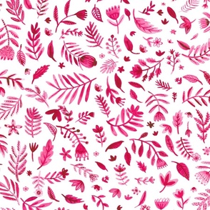 Dutch Flowers Pink - Watercolor - Rebeccareckart