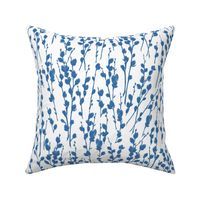 Pussywillow Sprigs | Medium Blue + White