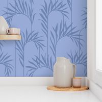 Tropical Art Deco Smoky Blue