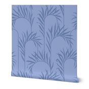 Tropical Art Deco Smoky Blue