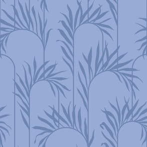 Tropical Art Deco Smoky Blue