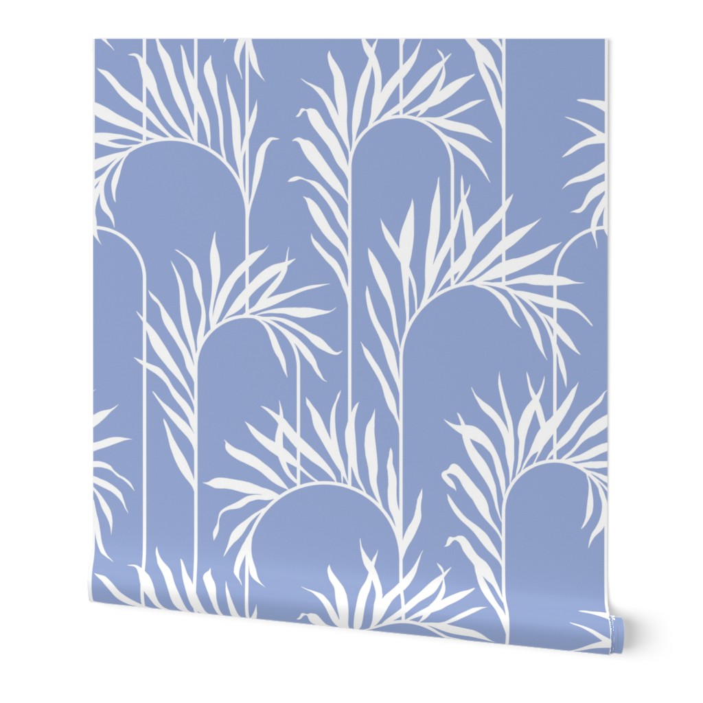 Tropical Art Deco Indigo Blue