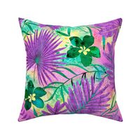 Hawaiian Tropical Floral Watercolor - Violet