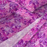 Modern Hawaiian Floral Camo- Violet