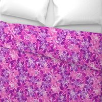 Modern Hawaiian Floral Camo- Violet