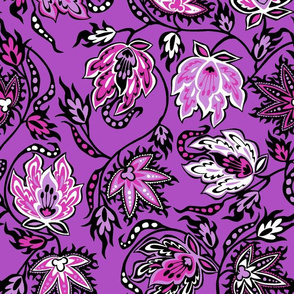 Tropical Protea Floral - Violet