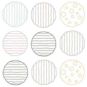 Organic Circles - Pastels_on_White