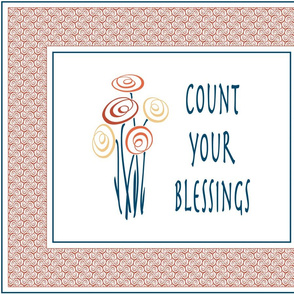 Count your blessings retro wall art