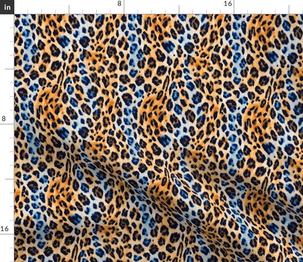 Blue Brown Leopard