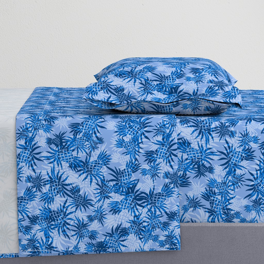 Hawaiian Pineapple Camo- Tonal Blues