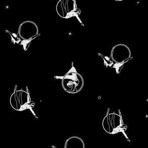 Aerial hoop - Black and White