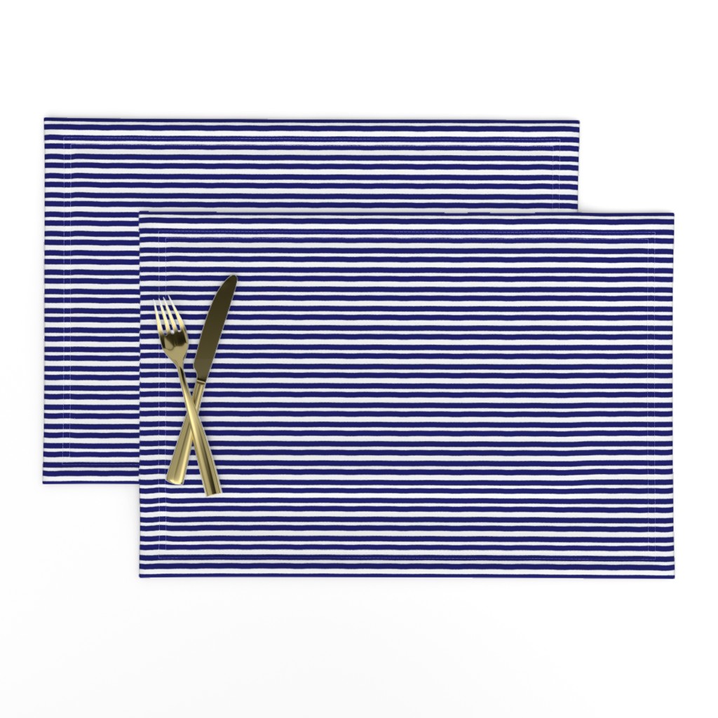 Sunny Sails / Nautical colors - Blue & white horizontal stripes   