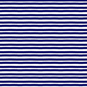 Sunny Sails / Nautical colors - Blue & white horizontal stripes   