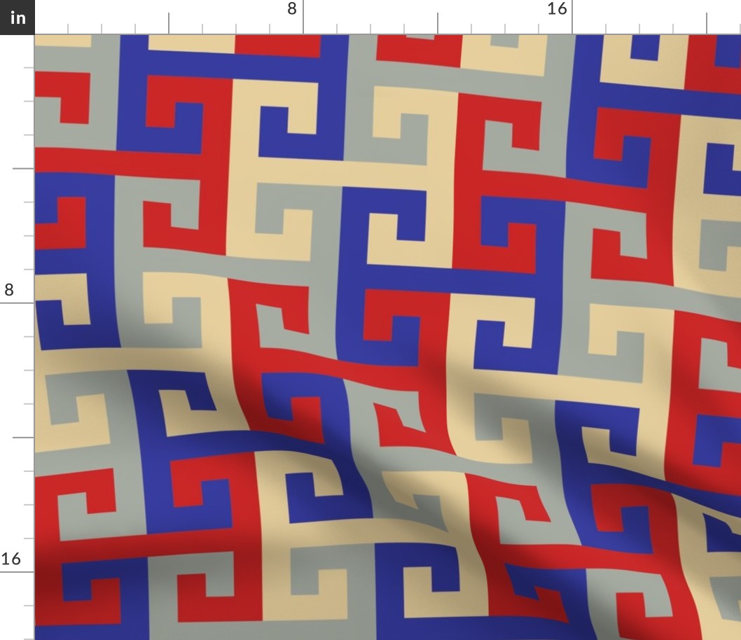 Tesselating T Greek Key Trendy1920s Colors 2