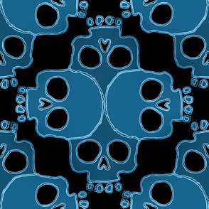 Skull Jigsaw Blue