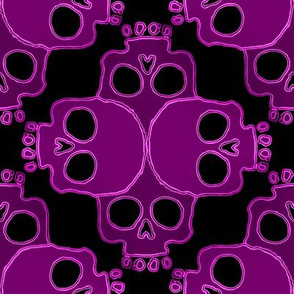 Skull Jigsaw Hot Pink