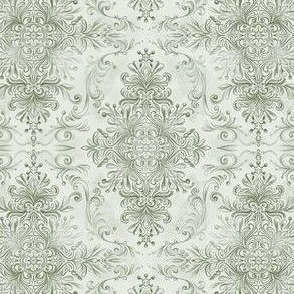 Romantic pale green wallpaper