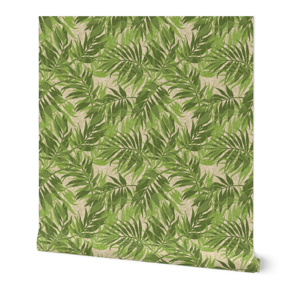 Hawaiian Tropical Vintage Palms - Green
