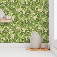 Hawaiian Tropical Vintage Palms - Green