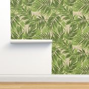 Hawaiian Tropical Vintage Palms - Green