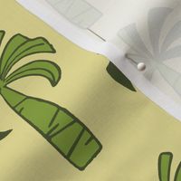 Hawaiian Vintage Palm Tree - Olive and Yellow